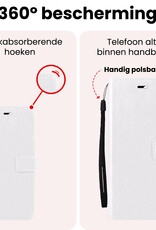 NoXx NoXx Samsung Galaxy A37 Hoesje Bookcase Met 2x Screenprotector - Wit