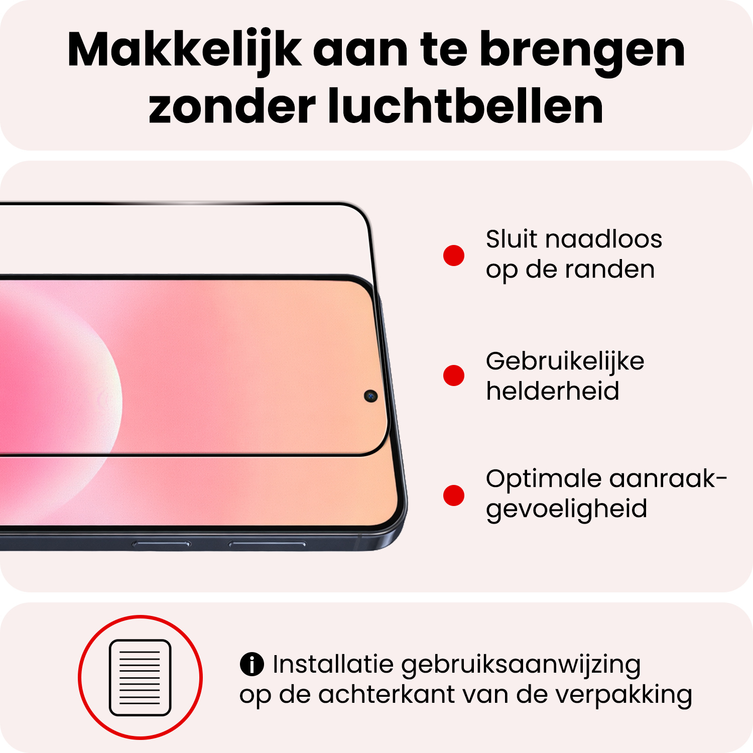 NoXx NoXx Samsung Galaxy A57 Screenprotector Glas Full Cover - 3 PACK