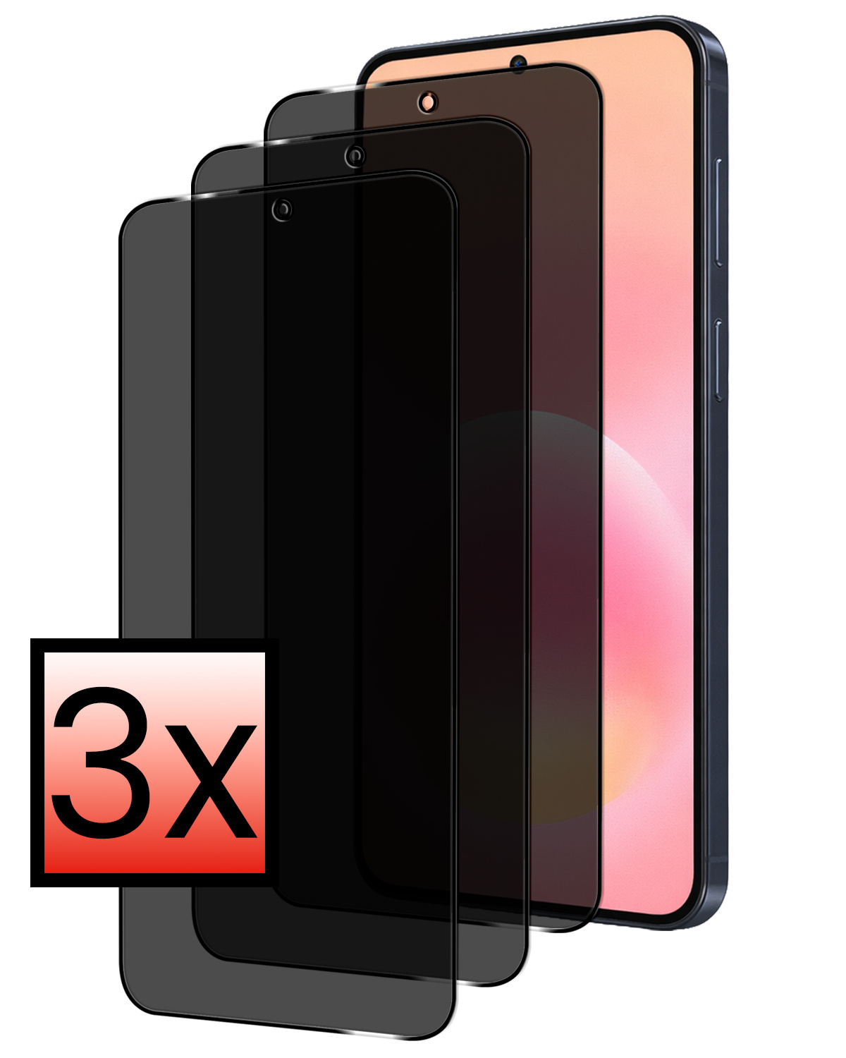 NoXx NoXx Samsung Galaxy A57 Screenprotector Glas Privacy - 3 PACK