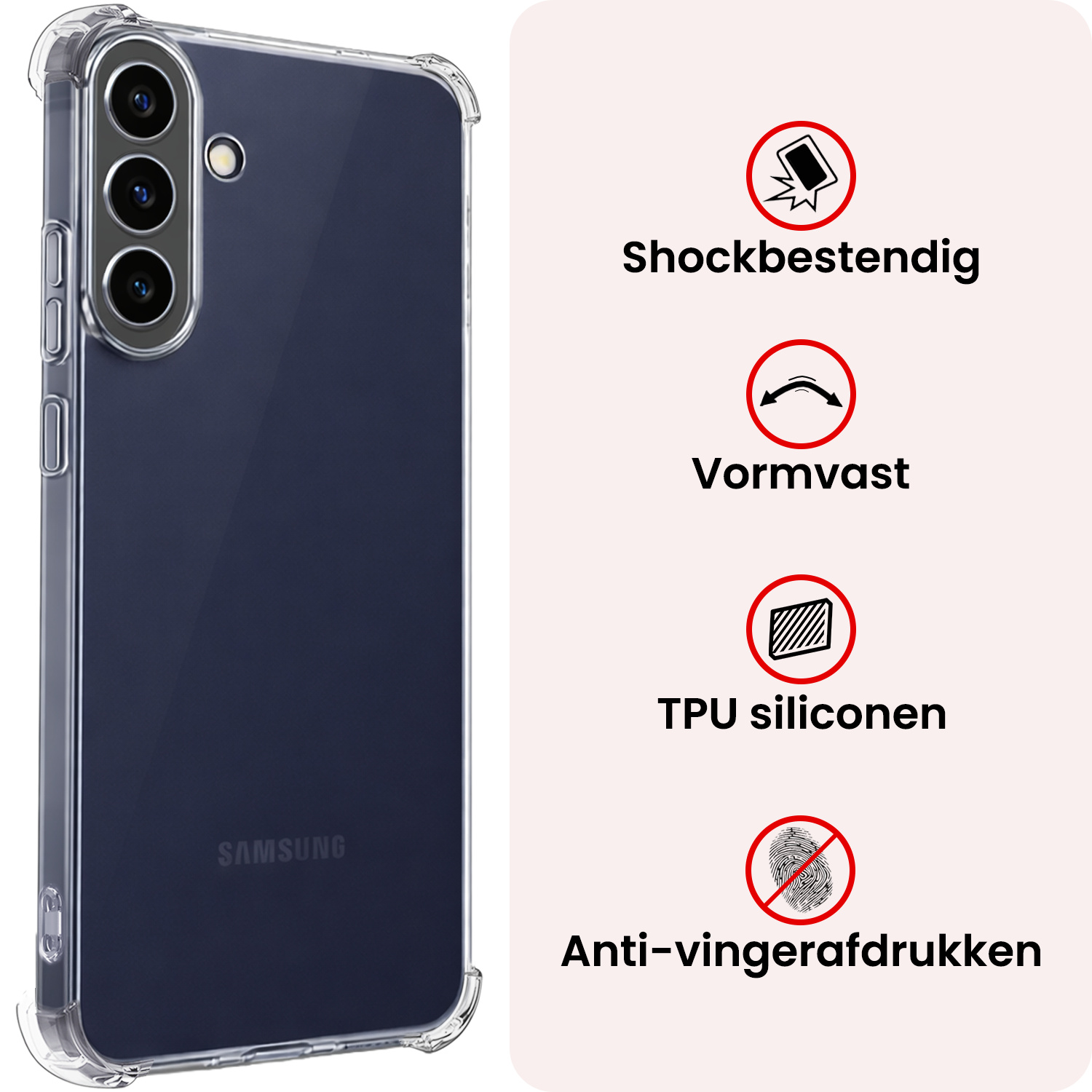 NoXx NoXx Samsung Galaxy A57 Hoesje Shockproof - Transparant