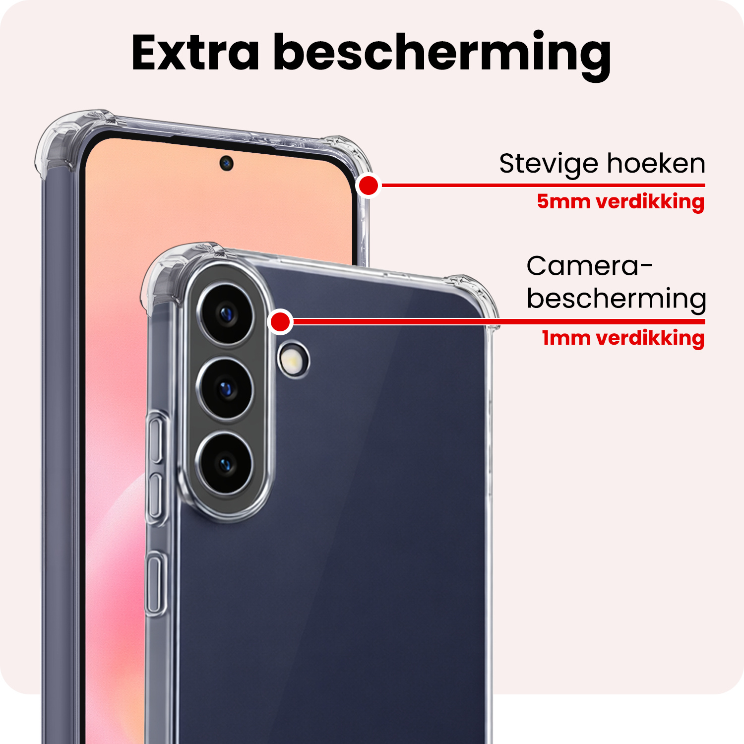 NoXx NoXx Samsung Galaxy A57 Hoesje Shockproof - Transparant