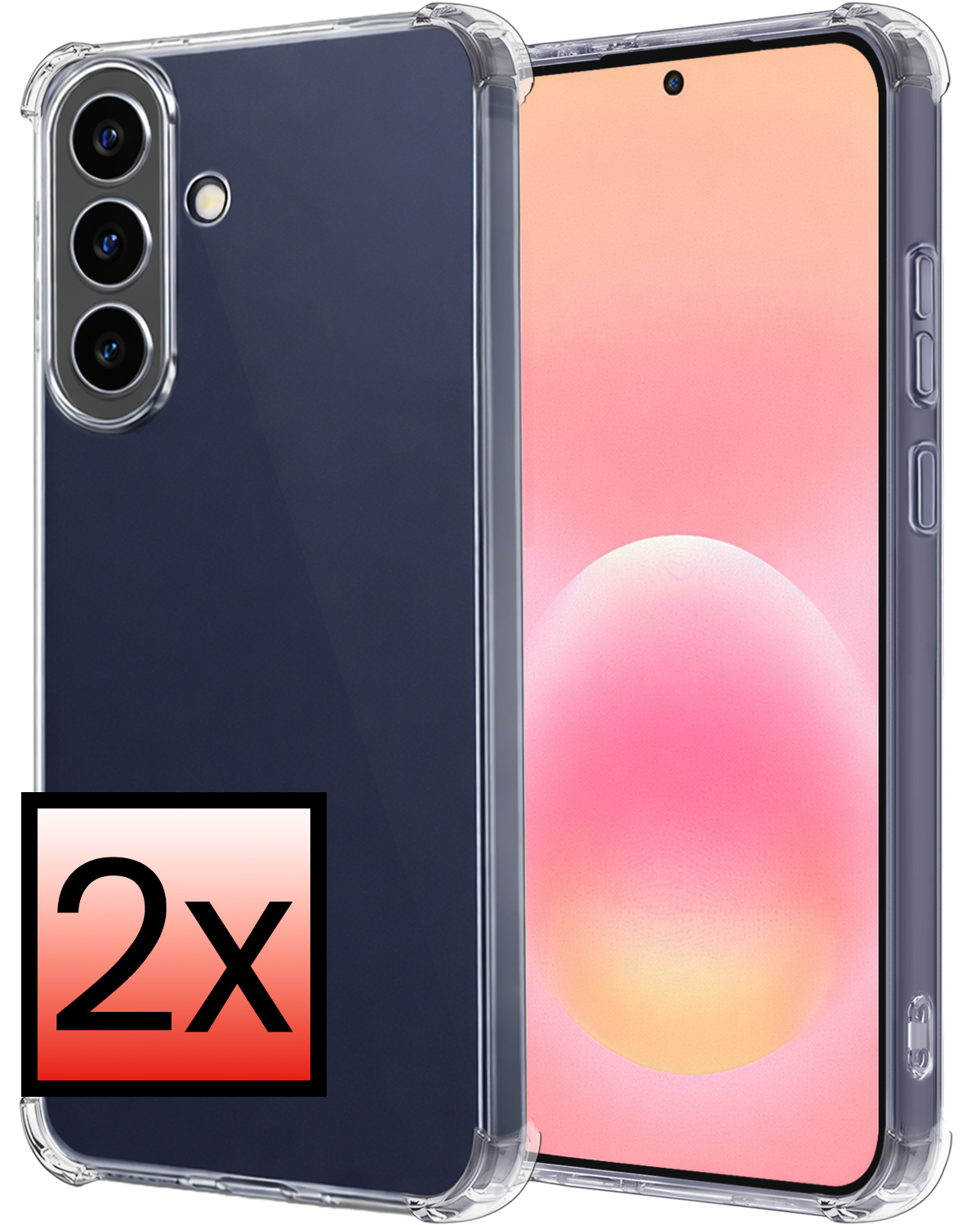 NoXx NoXx Samsung Galaxy A57 Hoesje Shockproof - Transparant - 2 PACK