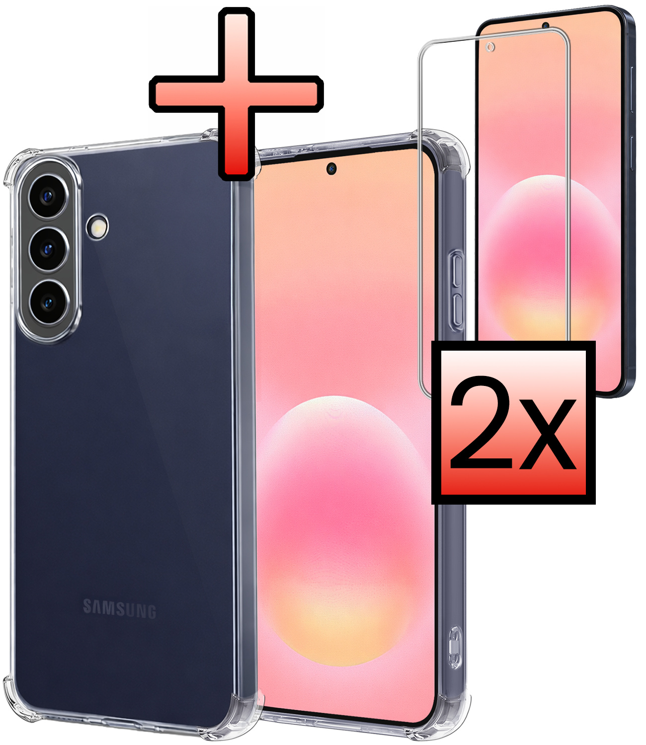 NoXx NoXx Samsung Galaxy A57 Hoesje Shockproof Met 2x Screenprotector