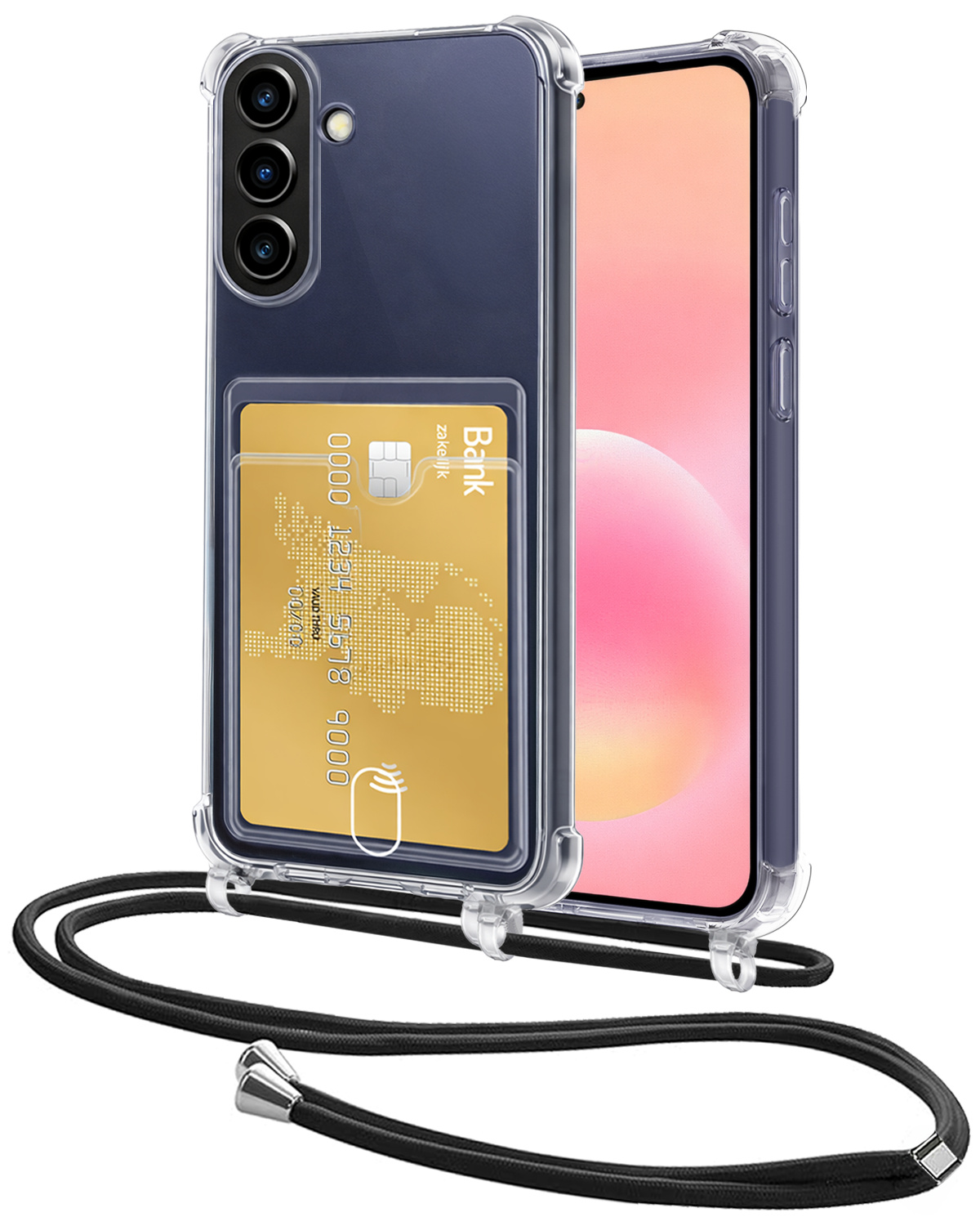 NoXx NoXx Samsung Galaxy A57 Hoesje Pashouder met Koord