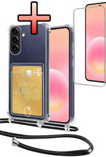 NoXx NoXx Samsung Galaxy A57 Hoesje Pashouder met Koord Met Screenprotector