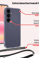 NoXx NoXx Samsung Galaxy A57 Hoesje Transparant Shockproof Met Zwart Koord