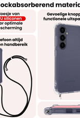 NoXx NoXx Samsung Galaxy A57 Hoesje Transparant Shockproof Met Zwart Koord
