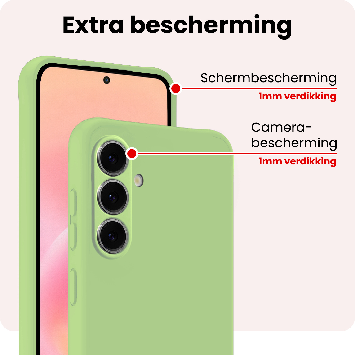 NoXx NoXx Samsung Galaxy A57 Hoesje Siliconen - Groen