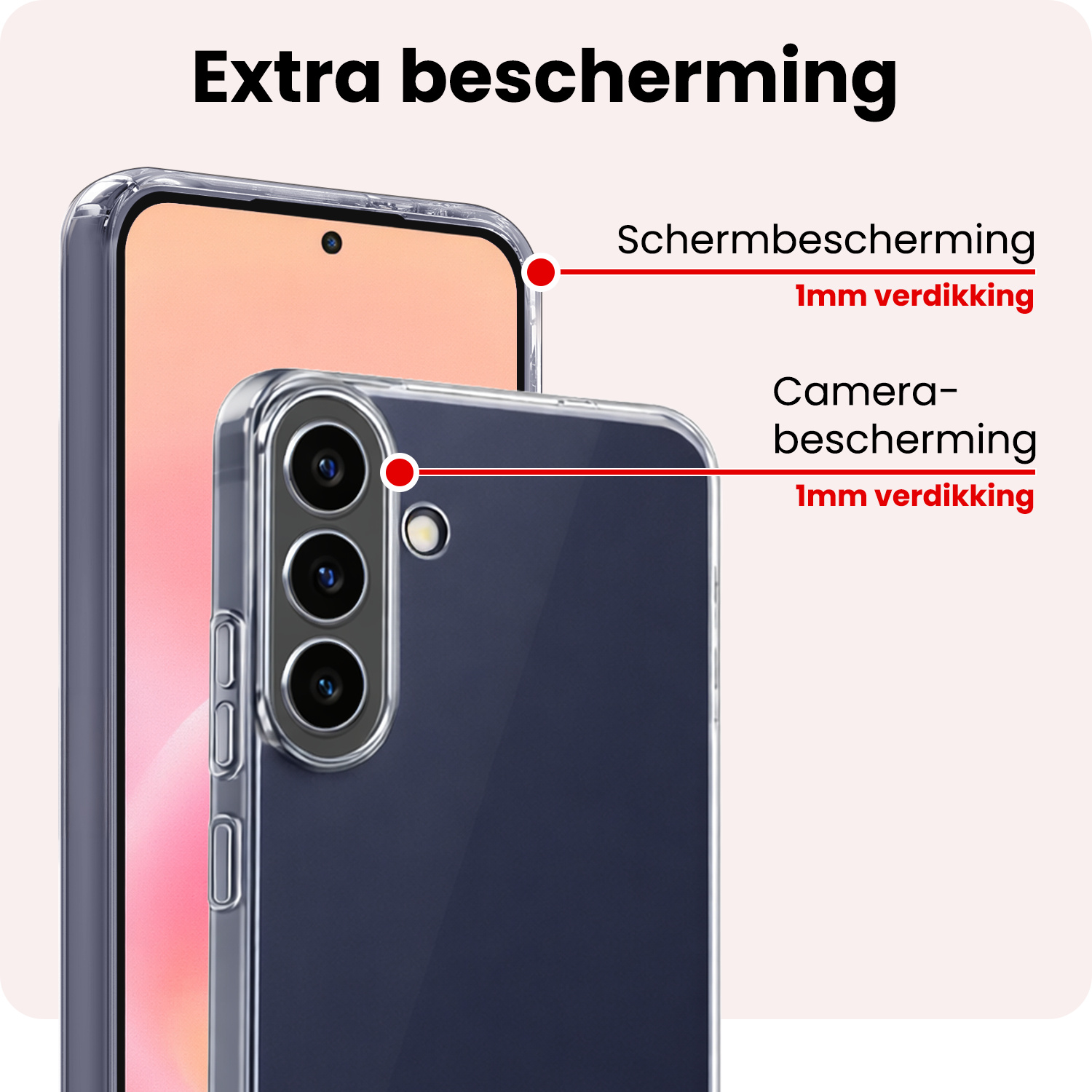 NoXx NoXx Samsung Galaxy A57 Hoesje Siliconen - Transparant