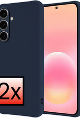 NoXx NoXx Samsung Galaxy A57 Hoesje Siliconen - Donkerblauw - 2 PACK