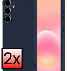 NoXx NoXx Samsung Galaxy A57 Hoesje Siliconen - Donkerblauw - 2 PACK