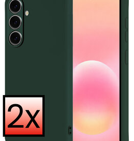 NoXx NoXx Samsung Galaxy A57 Hoesje Siliconen - Donkergroen - 2 PACK