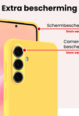 NoXx NoXx Samsung Galaxy A57 Hoesje Siliconen - Geel - 2 PACK