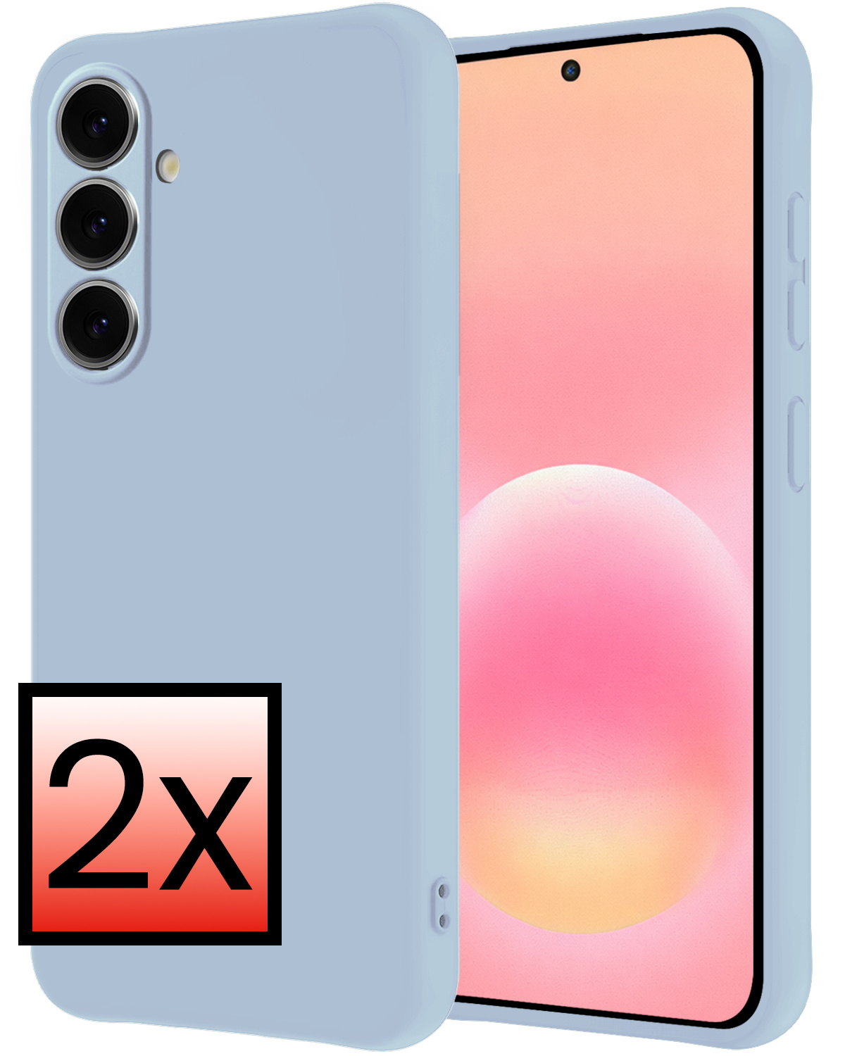 NoXx NoXx Samsung Galaxy A57 Hoesje Siliconen - Lichtblauw - 2 PACK