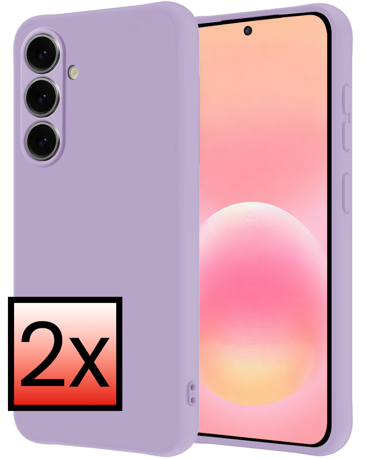 NoXx NoXx Samsung Galaxy A57 Hoesje Siliconen - Lila - 2 PACK