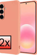 NoXx NoXx Samsung Galaxy A57 Hoesje Siliconen - Perzik - 2 PACK