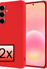 NoXx NoXx Samsung Galaxy A57 Hoesje Siliconen - Rood - 2 PACK