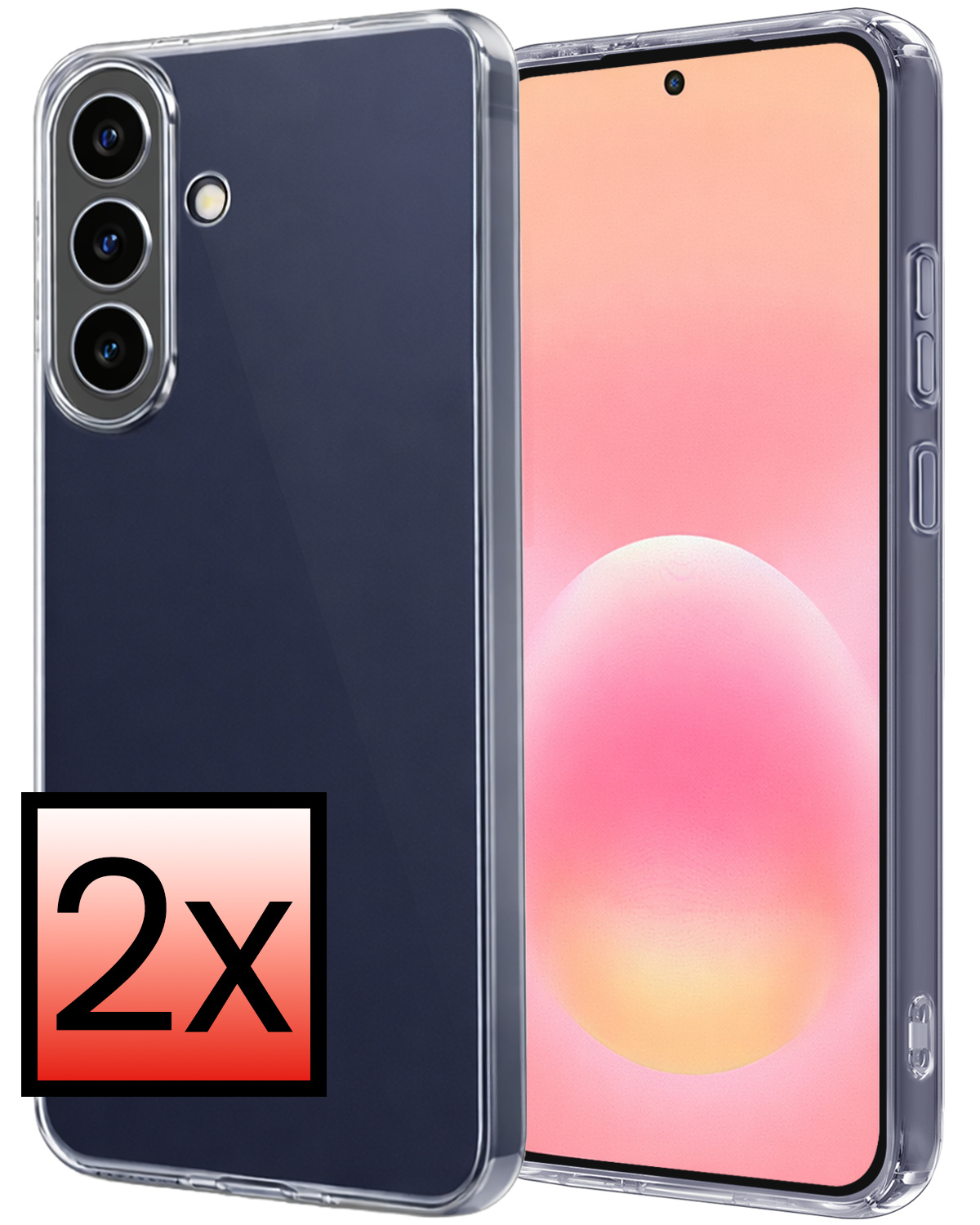 NoXx NoXx Samsung Galaxy A57 Hoesje Siliconen - Transparant - 2 PACK