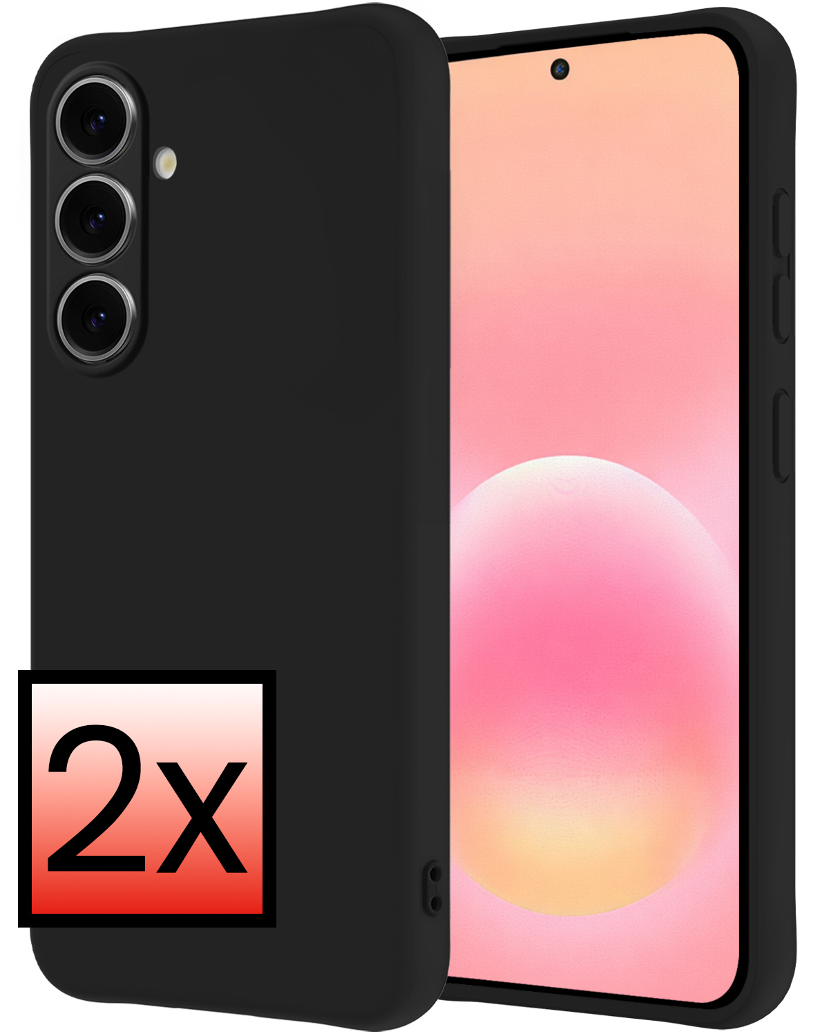 NoXx NoXx Samsung Galaxy A57 Hoesje Siliconen - Zwart - 2 PACK