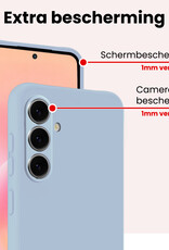 NoXx NoXx Samsung Galaxy A57 Hoesje Siliconen Met Screenprotector - Lichtblauw