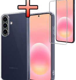 NoXx NoXx Samsung Galaxy A57 Hoesje Siliconen Met Screenprotector - Transparant