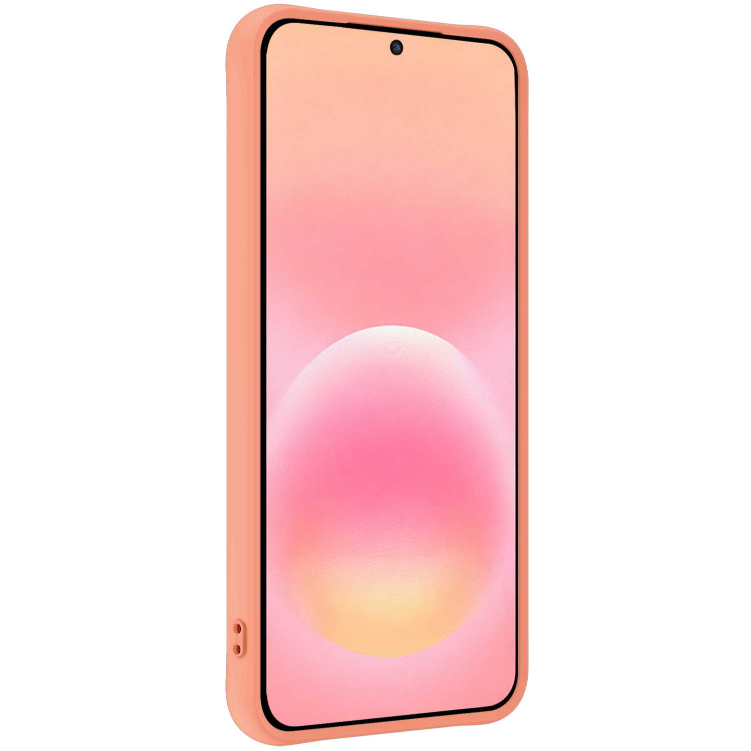 NoXx NoXx Samsung Galaxy A57 Hoesje Siliconen Met 2x Screenprotector - Perzik