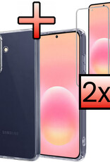 NoXx NoXx Samsung Galaxy A57 Hoesje Siliconen Met 2x Screenprotector - Transparant