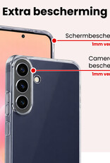 NoXx NoXx Samsung Galaxy A57 Hoesje Siliconen Met 2x Screenprotector - Transparant