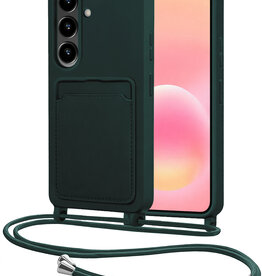 NoXx NoXx Samsung Galaxy A57 Hoesje Pashouder met Koord - Donkergroen