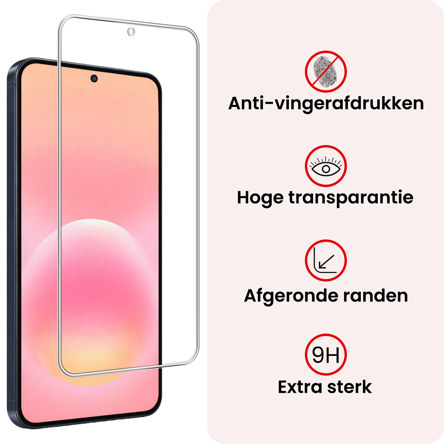 NoXx NoXx Samsung Galaxy A57 Hoesje Pashouder met Koord Met Screenprotector - Zwart