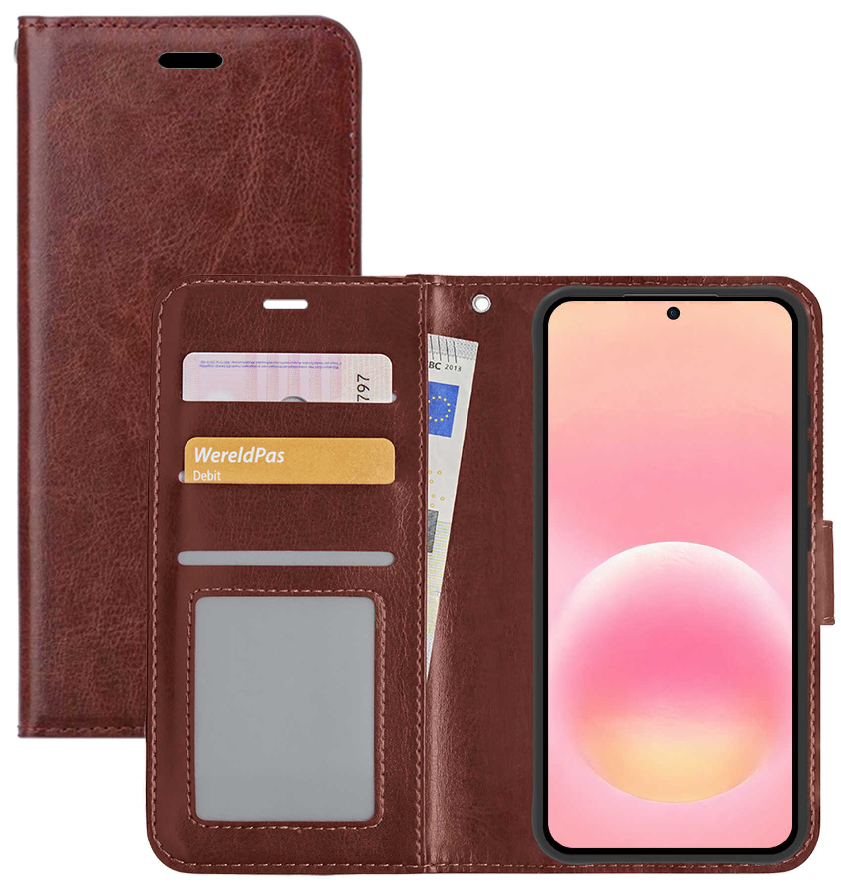 NoXx NoXx Samsung Galaxy A57 Hoesje Bookcase - Bruin