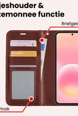 NoXx NoXx Samsung Galaxy A57 Hoesje Bookcase - Bruin