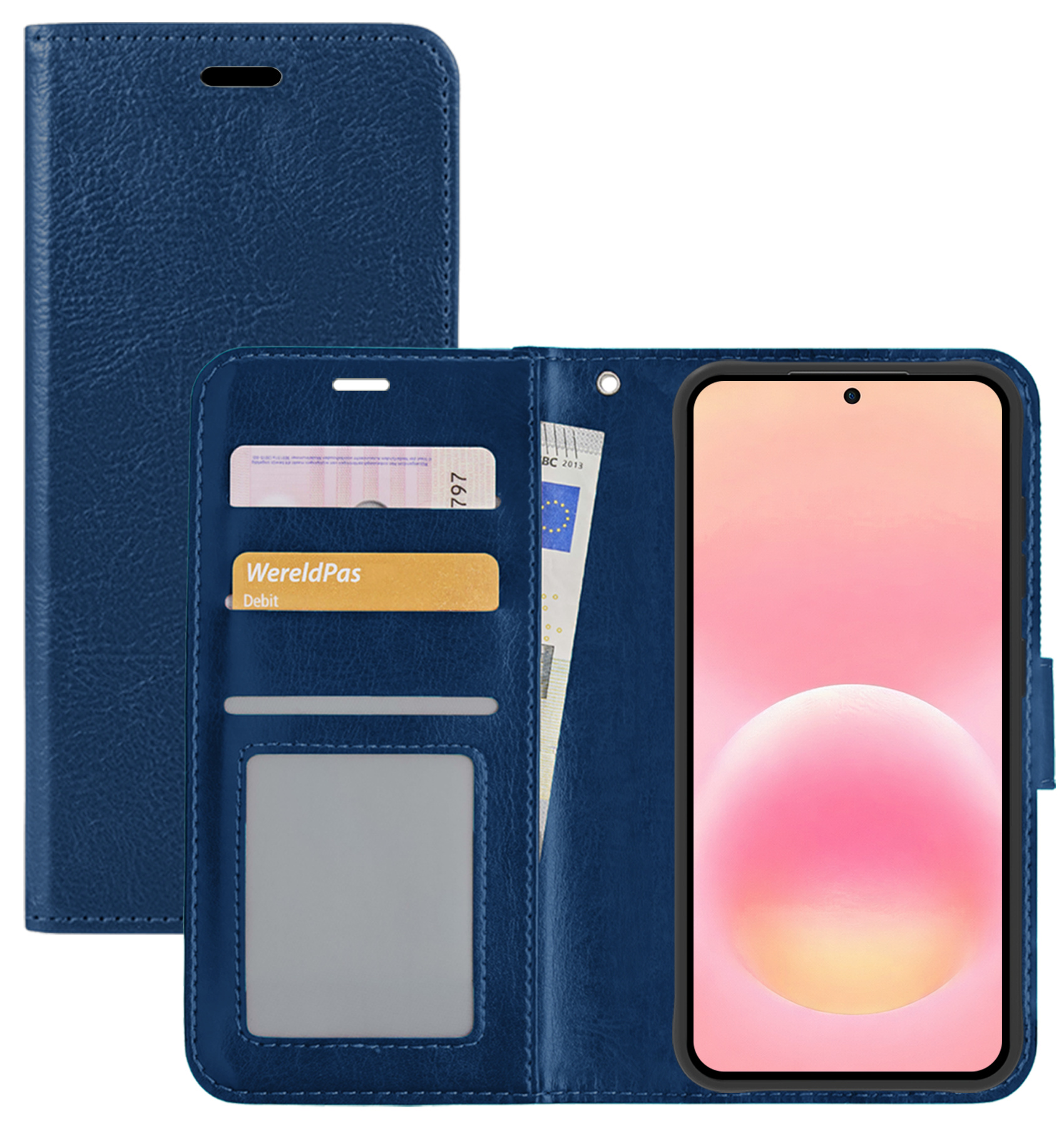 NoXx NoXx Samsung Galaxy A57 Hoesje Bookcase - Donkerblauw
