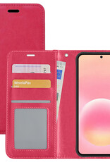 NoXx NoXx Samsung Galaxy A57 Hoesje Bookcase - Donkerroze