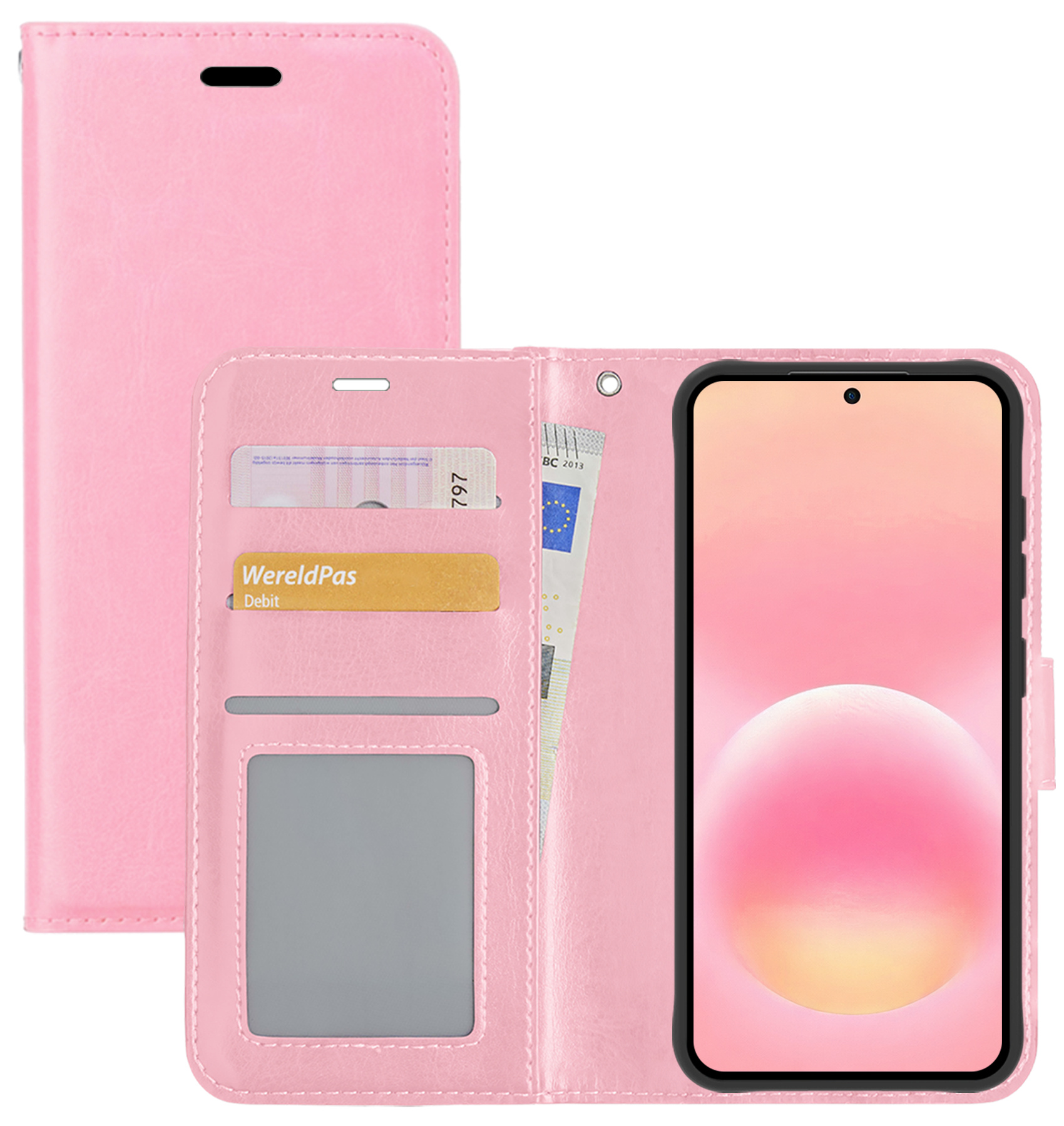 NoXx NoXx Samsung Galaxy A57 Hoesje Bookcase - Lichtroze