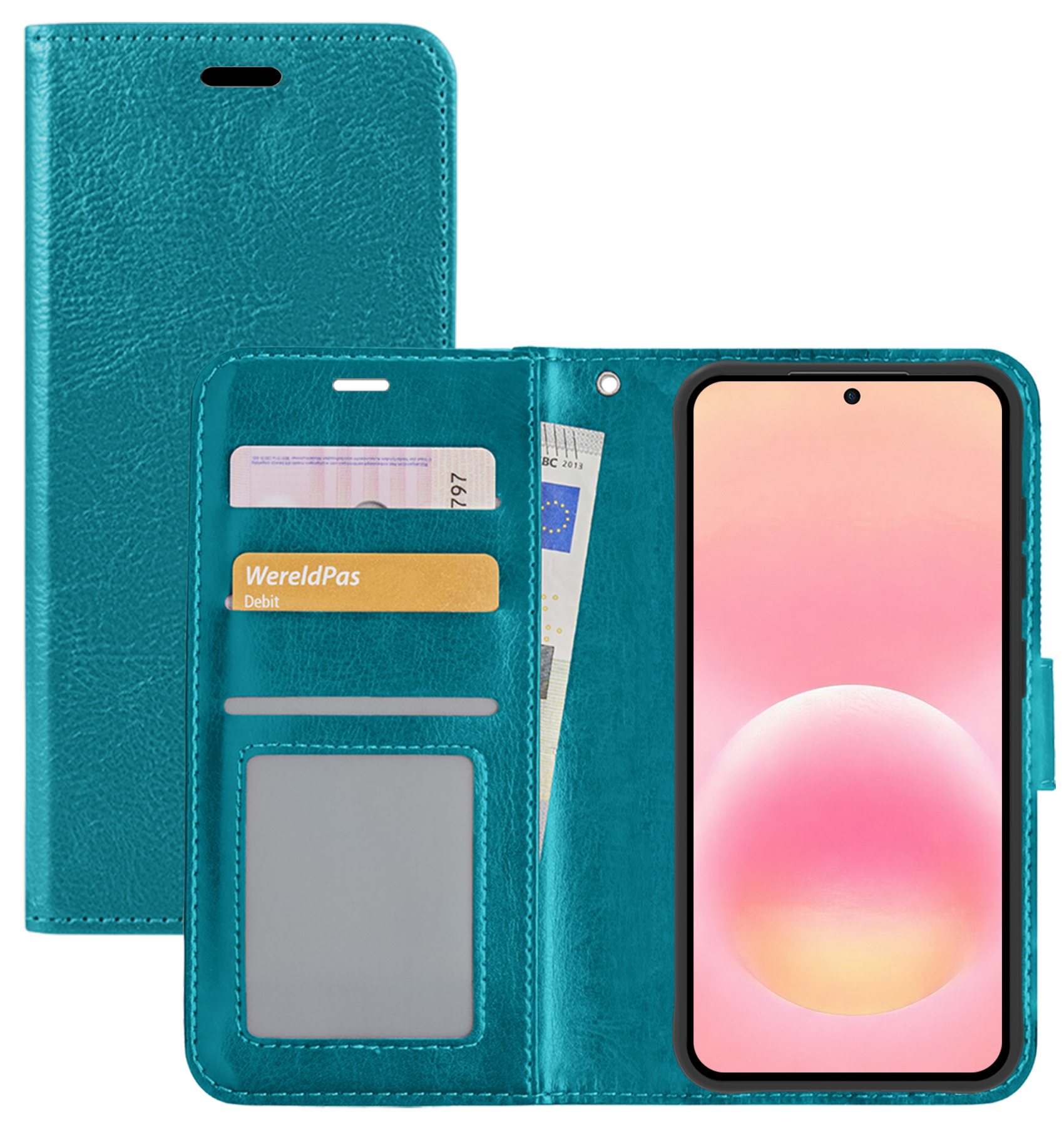 NoXx NoXx Samsung Galaxy A57 Hoesje Bookcase - Turquoise