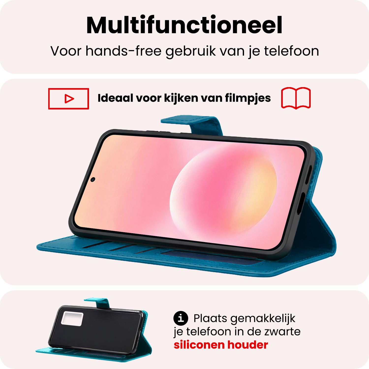 NoXx NoXx Samsung Galaxy A57 Hoesje Bookcase - Turquoise