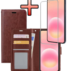 NoXx NoXx Samsung Galaxy A57 Hoesje Bookcase Met Screenprotector - Bruin