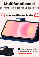 NoXx NoXx Samsung Galaxy A57 Hoesje Bookcase Met Screenprotector - Donkerblauw