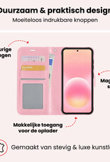 NoXx NoXx Samsung Galaxy A57 Hoesje Bookcase Met Screenprotector - Lichtroze