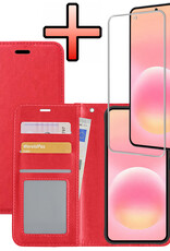 NoXx NoXx Samsung Galaxy A57 Hoesje Bookcase Met Screenprotector - Rood