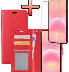 NoXx NoXx Samsung Galaxy A57 Hoesje Bookcase Met Screenprotector - Rood