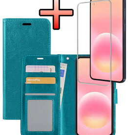 NoXx NoXx Samsung Galaxy A57 Hoesje Bookcase Met Screenprotector - Turquoise