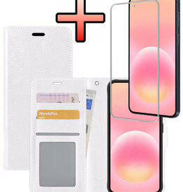 NoXx NoXx Samsung Galaxy A57 Hoesje Bookcase Met Screenprotector - Wit