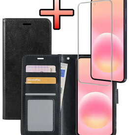 NoXx NoXx Samsung Galaxy A57 Hoesje Bookcase Met Screenprotector - Zwart