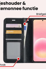 NoXx NoXx Samsung Galaxy A57 Hoesje Bookcase Met Screenprotector - Zwart