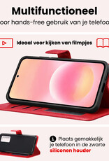 NoXx NoXx Samsung Galaxy A57 Hoesje Bookcase Met 2x Screenprotector - Rood
