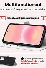 NoXx NoXx Samsung Galaxy A57 Hoesje Bookcase Met 2x Screenprotector - Wit