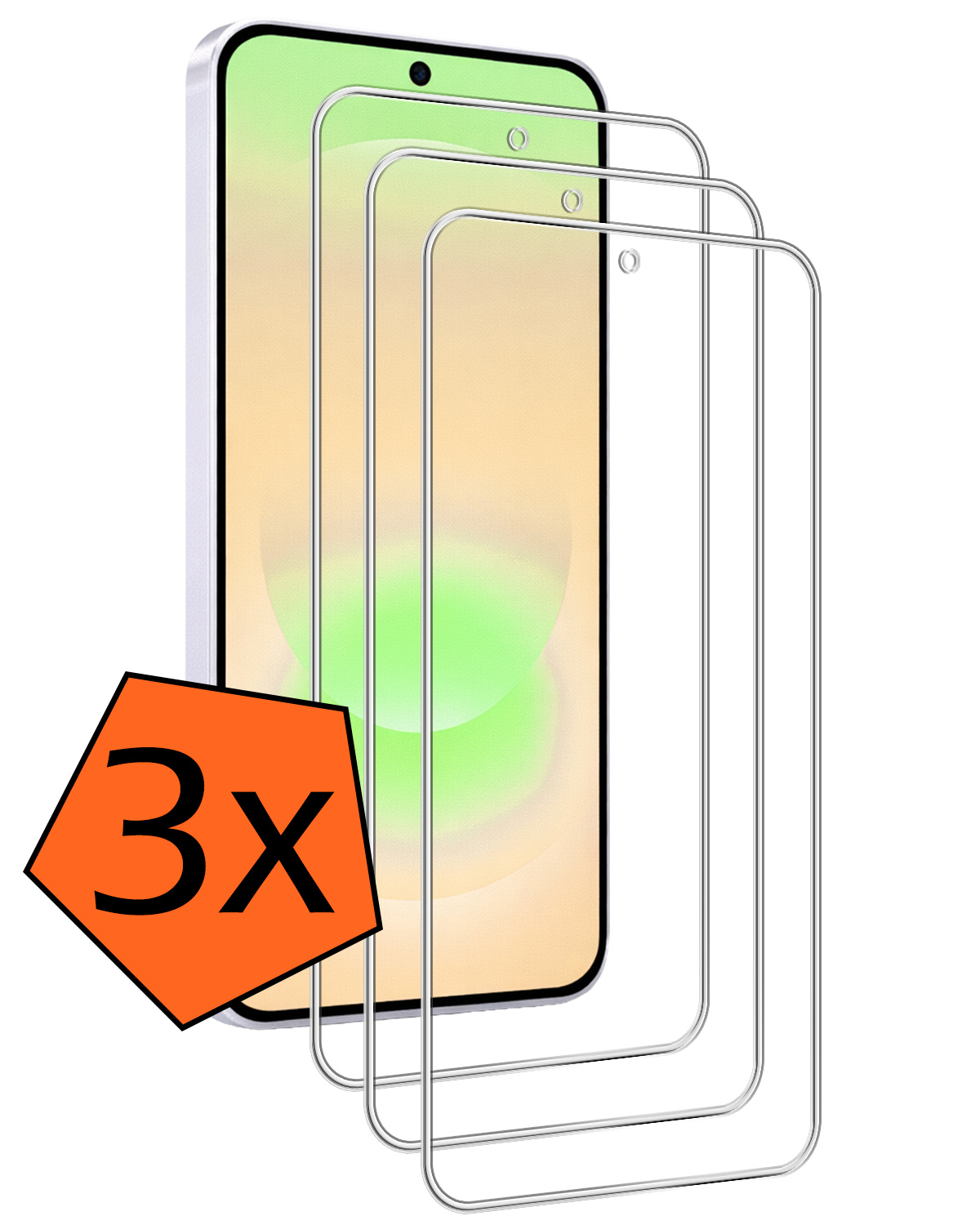 Nomfy Nomfy Samsung Galaxy A37 Screenprotector Glas - 3 PACK