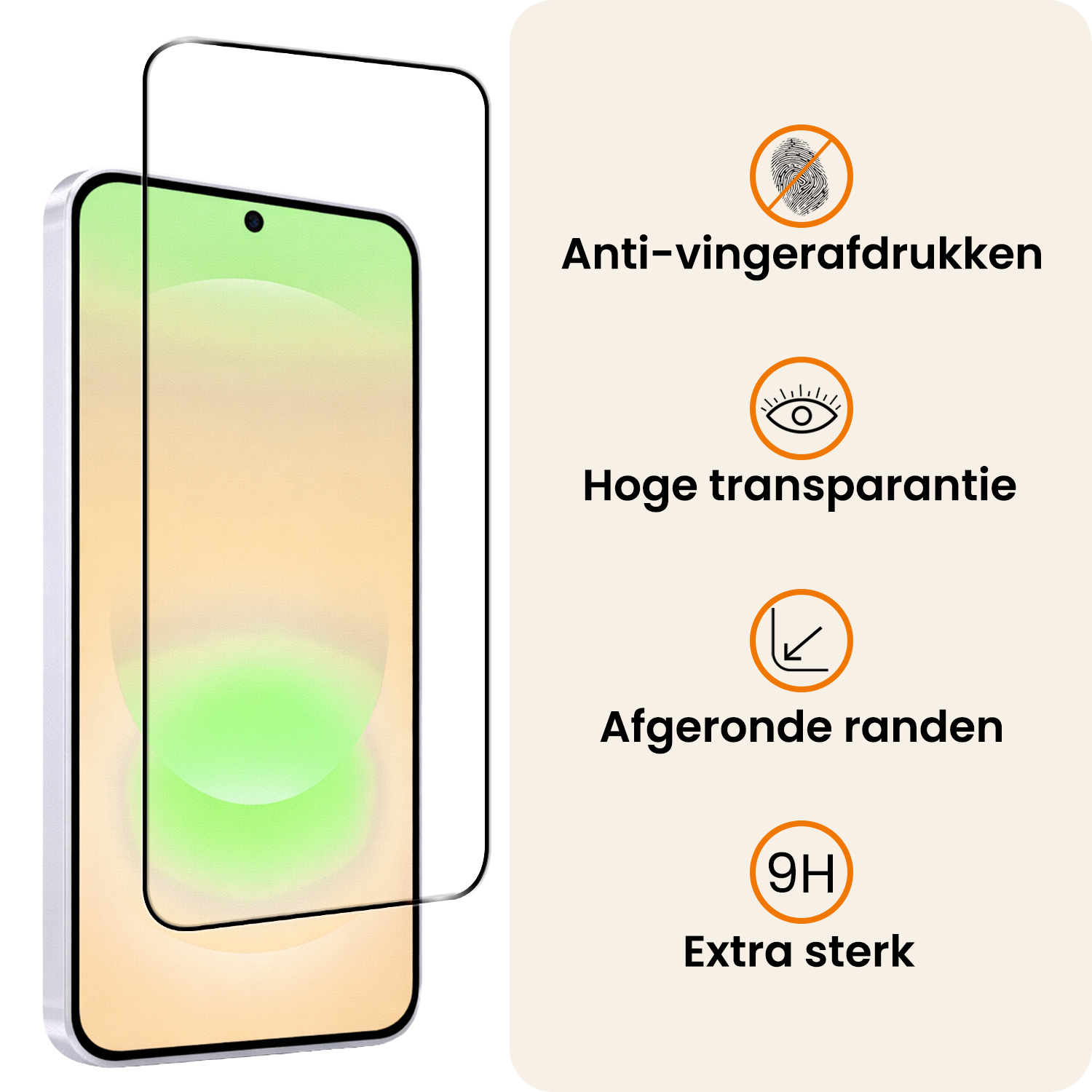 Nomfy Nomfy Samsung Galaxy A37 Screenprotector Glas Full Cover